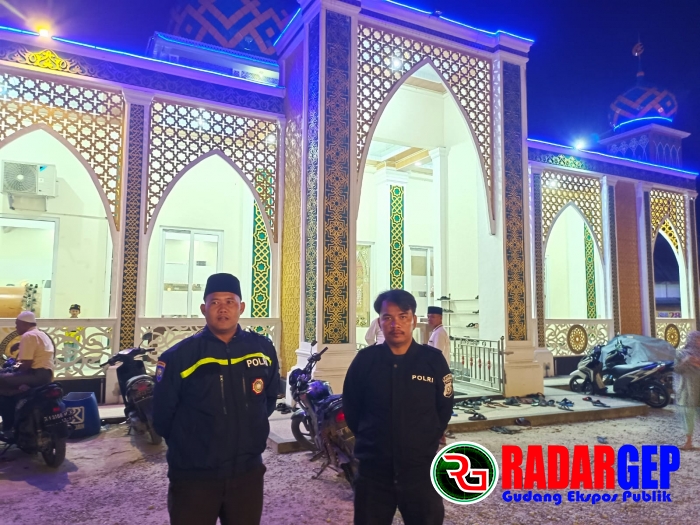 Operasi Tertib Ramadhan 2023, Polsek Kabun Bersama Ormas PP PAM Ibadah Tarwih di Masjid Jamik Al Muawwanah